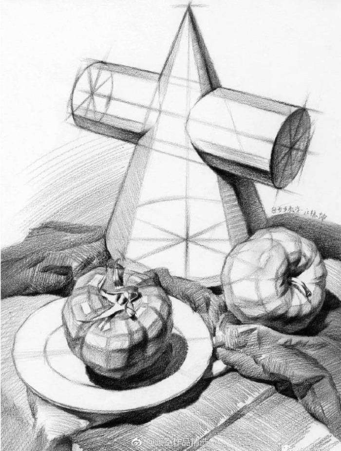 素描 静物 结构素描
