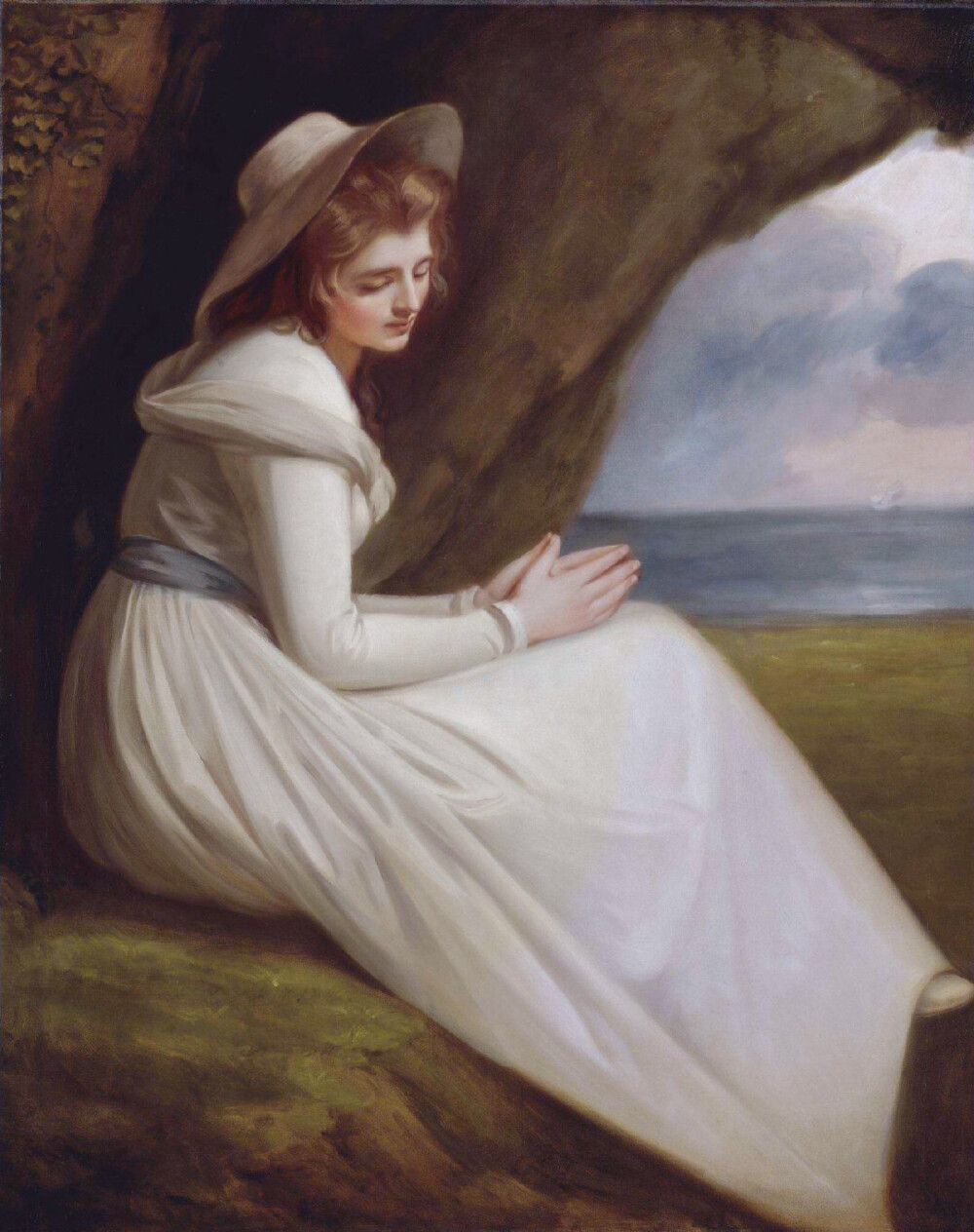 18世纪英国画家乔治·罗姆尼（George Romney）所画的汉密尔顿夫人（Lady Hamilton ）