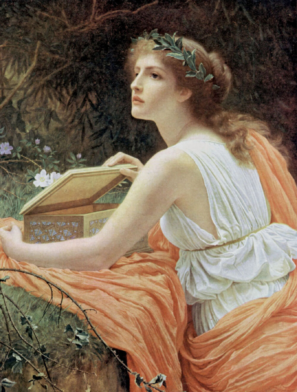 Charles Edward Perugini，原名Carlo Perugini，是一位出生于意大利的浪漫主义英国画家。他画中的女人，表情从容而静谧，使整幅画面散发出一片祥和恬淡的气息