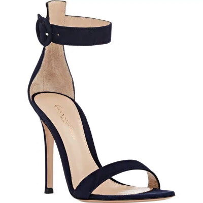 Gianvito Rossi 女鞋踝带牛仔高跟鞋 6390