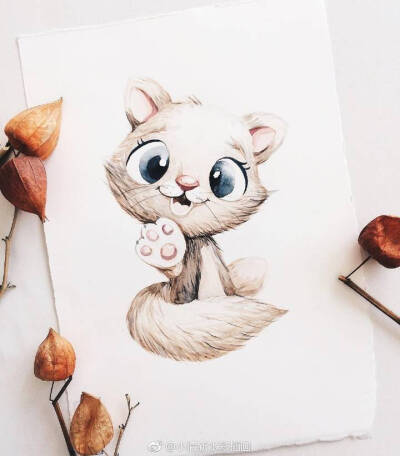 cr ins：yanetskaya_Art ​
微博:小清新水彩插画 