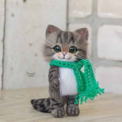 可爱的羊毛毡猫猫 By_lizasiama (ins)