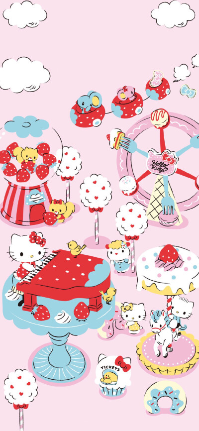 hello Kitty 手机壁纸 全面屏壁纸