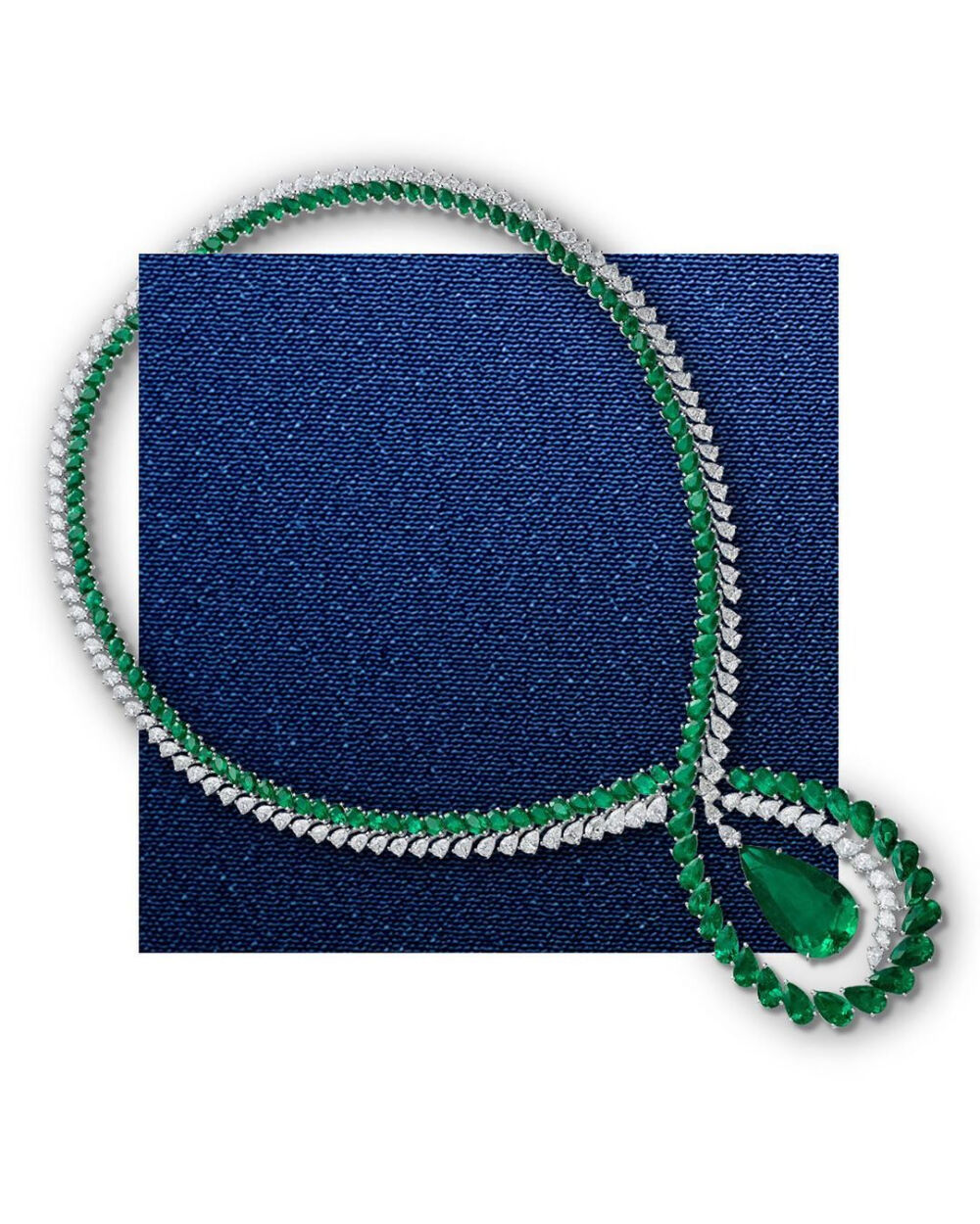 chopard 祖母绿 钻石 项链