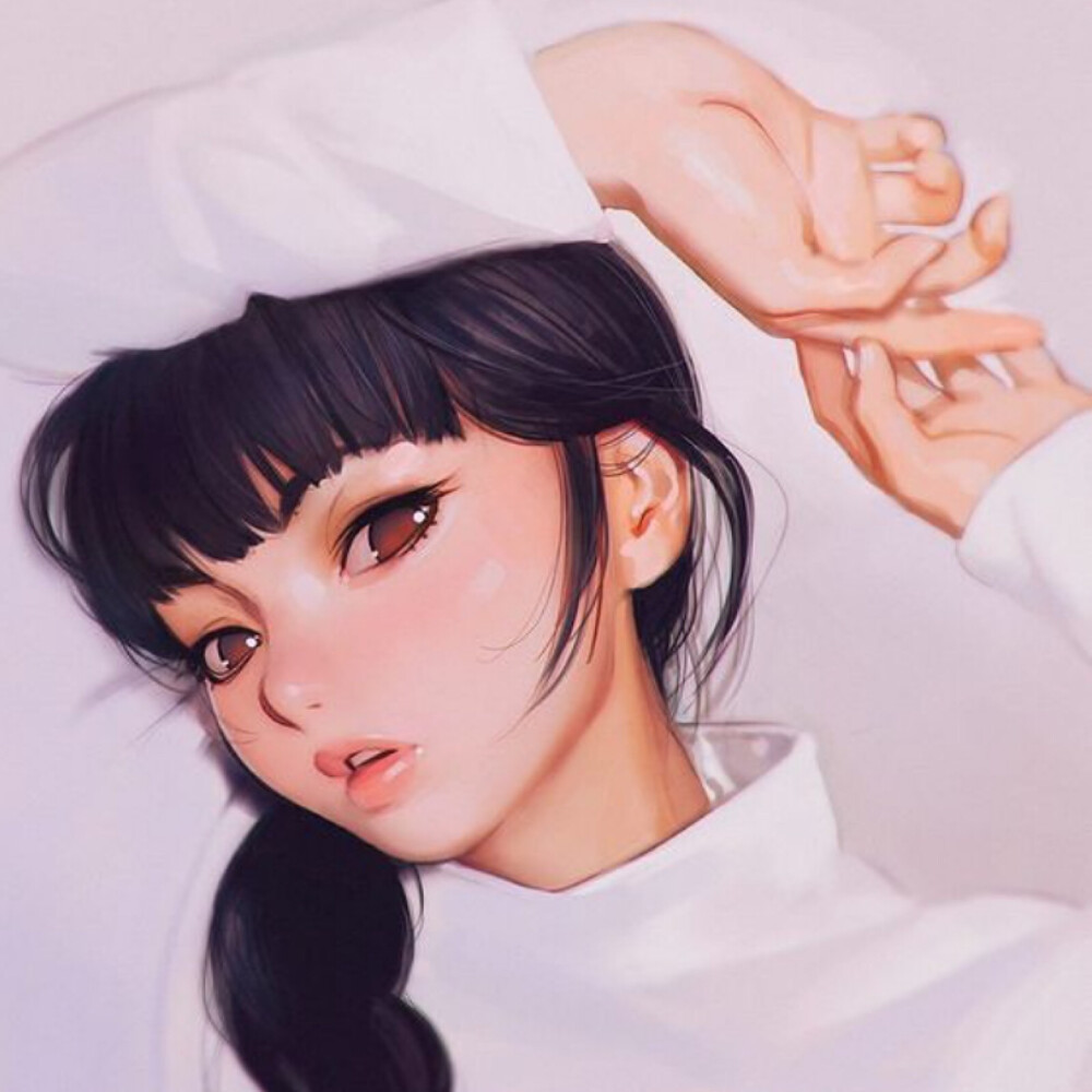 头像 动漫 插画 另类 独特 少女哇