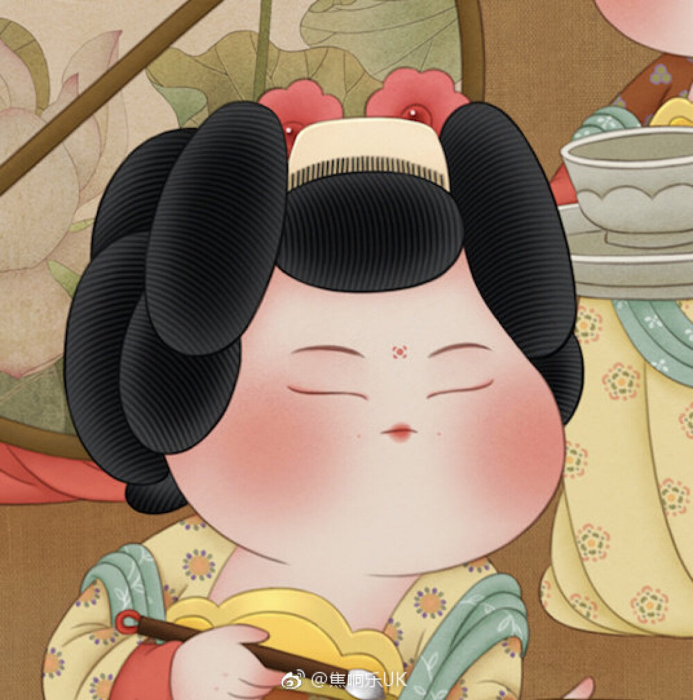 胖脸侍奉图