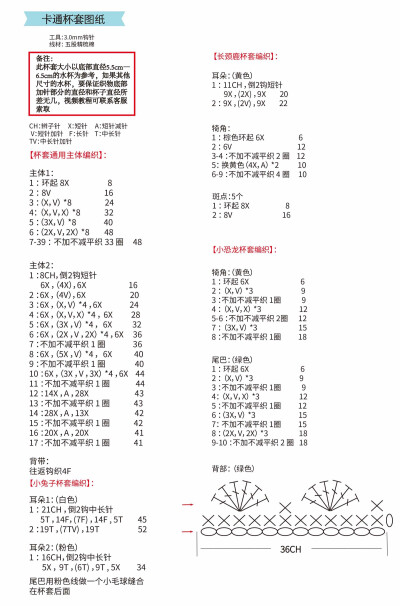 卡通水杯套图解