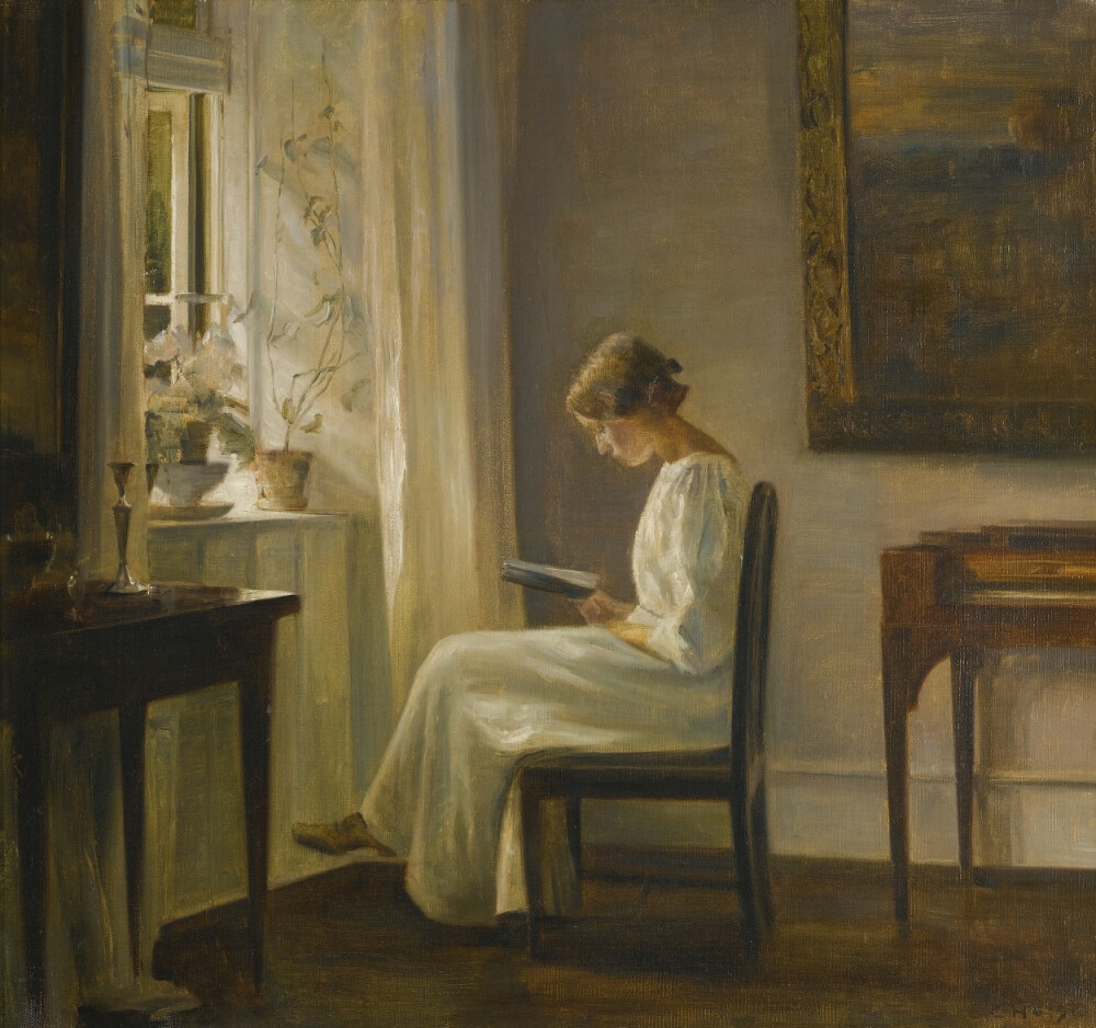 （Danish,1863-1935）Carl Vilhelm Holsoe的自然光影