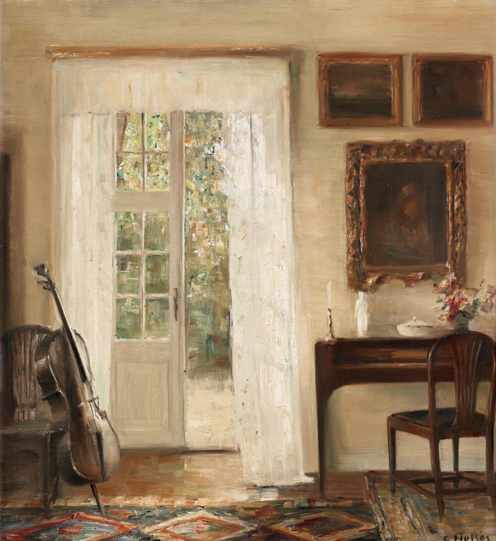 （Danish,1863-1935）Carl Vilhelm Holsoe的自然光影