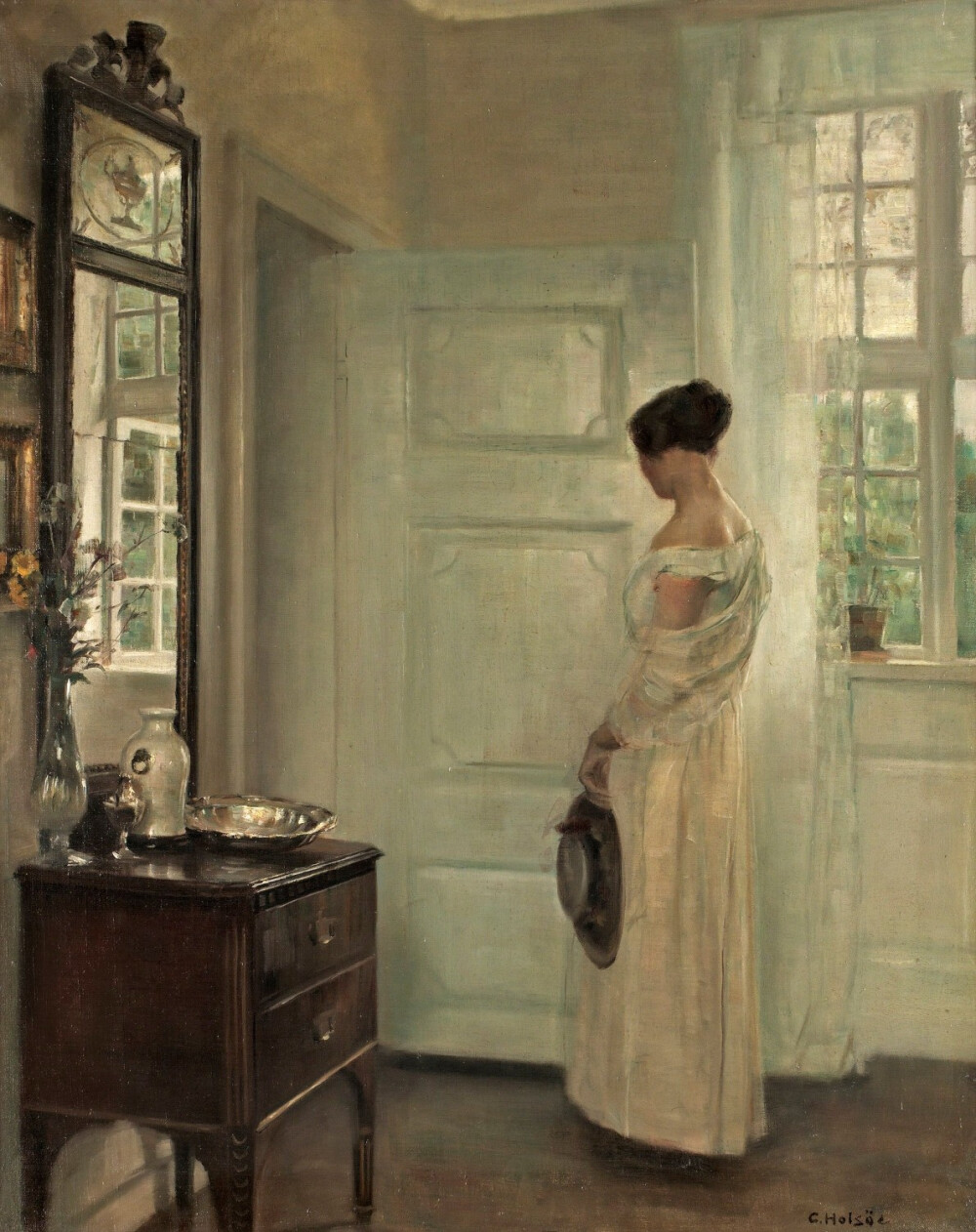 （Danish,1863-1935）Carl Vilhelm Holsoe的自然光影