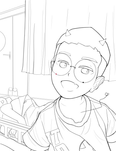 尽力了。上色毁了，删掉明天重新来吧。