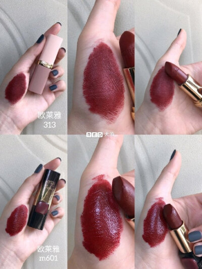 给姐妹们分享一波适合秋冬的红棕色口红。