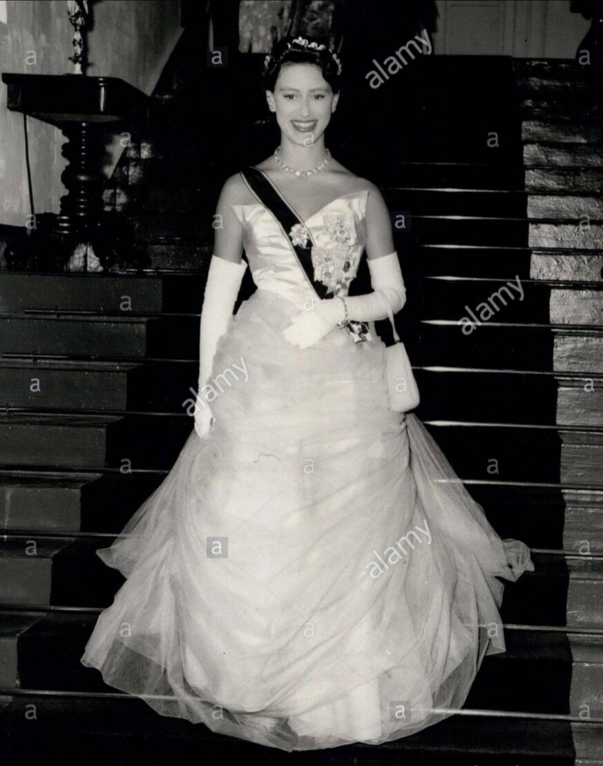 Feb. 25, 1955 - Princess Margaret At State Dinner At Kingston. ​​​