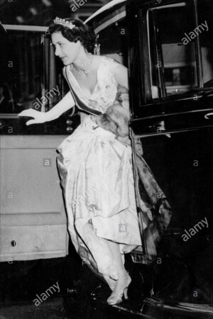 Princess Margaret arrives at Swedish Embassy, London, 1954. ​​​