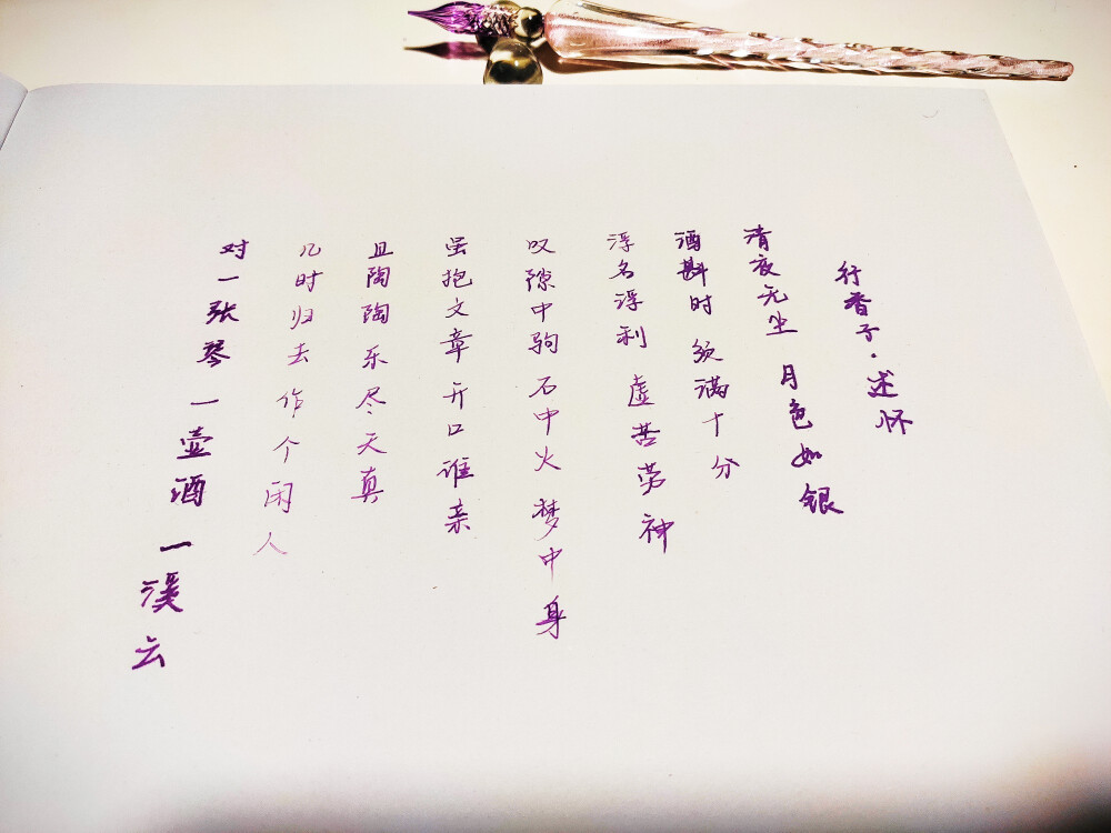 写字练习，令人惊艳的诗词