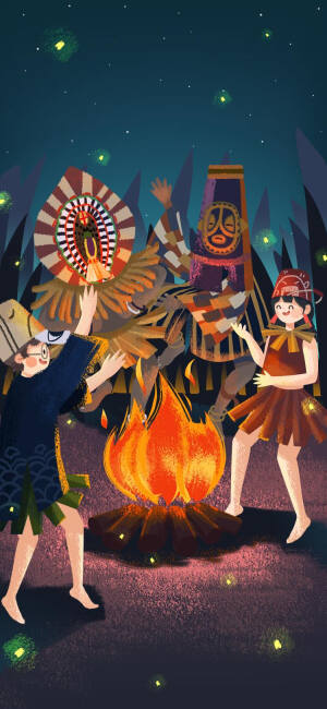 尼日利亚·阿布贾『旅行串串』

语言不通的我们
连比划带猜
靠“手脚并用”的方式
交到了新朋友

篝火冉冉
我们大声的
唱着
跳着

火焰
在静谧的黑夜中
闪耀着金色的光辉
捂暖了每个人的心