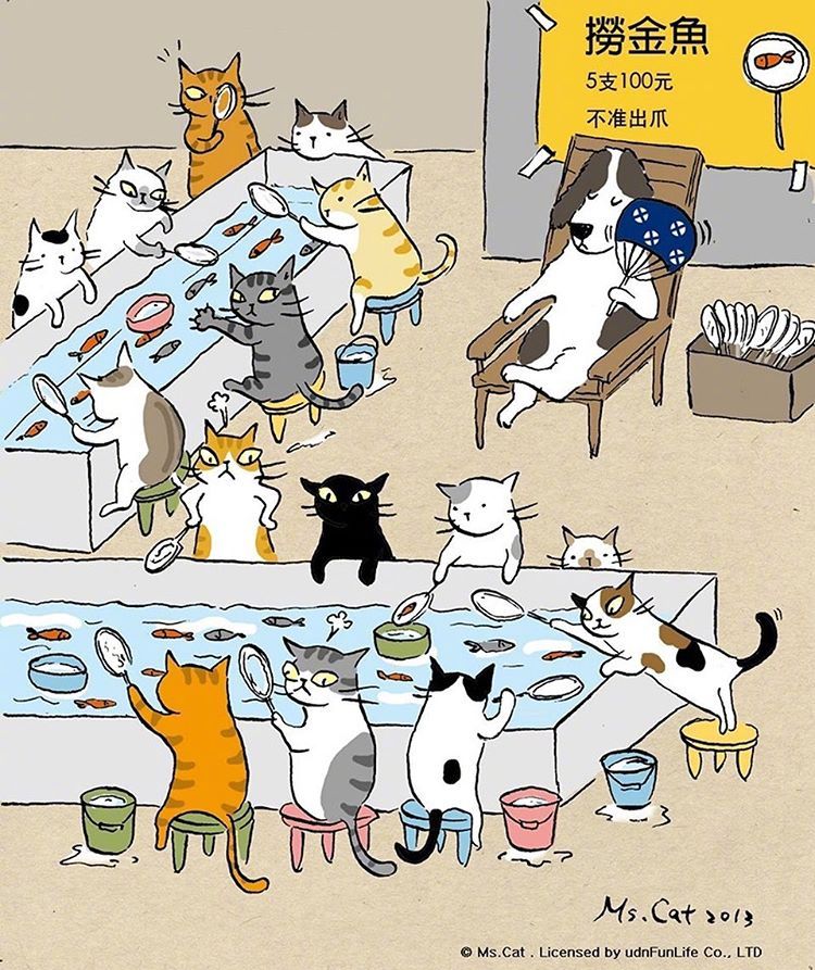 喵星人的假日生活，悠闲猫生。
(Artist:Ms.Cat) ​​​