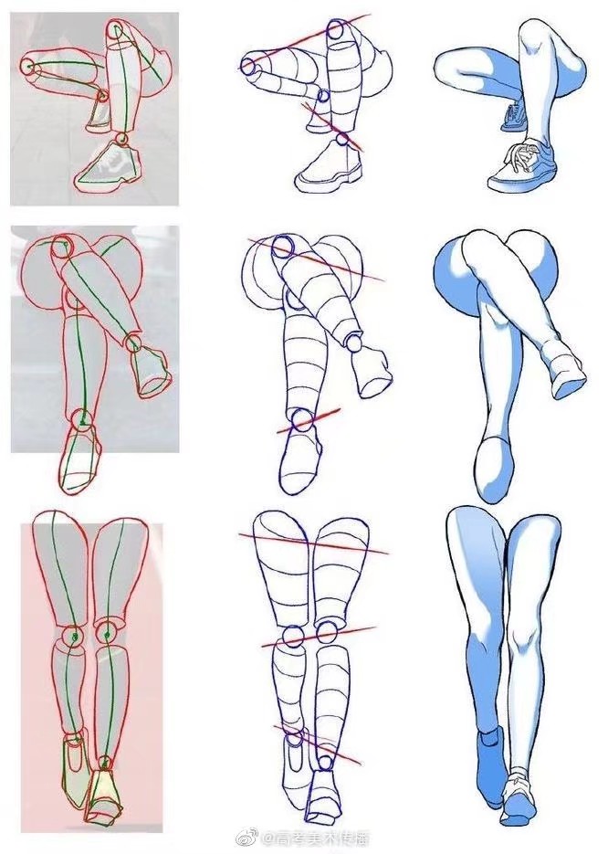 绘画 手 腿 脚 教程