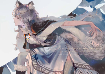 #明日方舟# 初雪
画师：雨宿里-