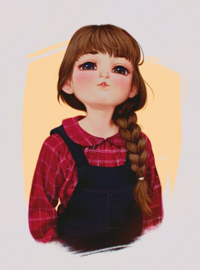 婴儿肥小萝莉插画 \alke 转自微博