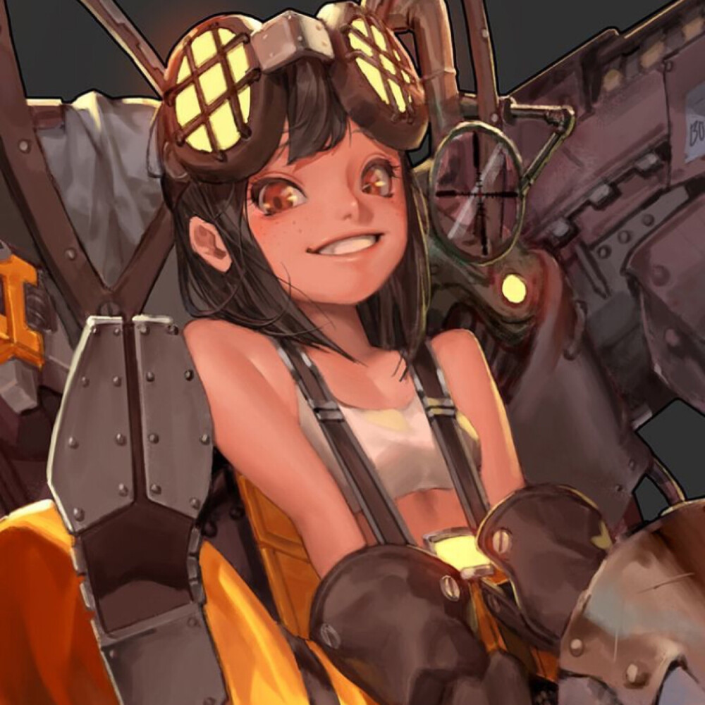 头像 动漫 插画 另类 独特 少女哇