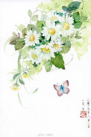 水彩植物 花卉
画师：一只懒玄