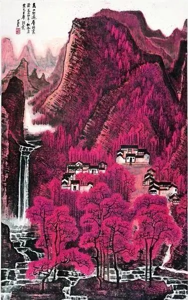 万山红遍 层林尽染（中国画）李可染 1964年 135.5×85cm 北京画院藏
那么，他为什么一而再，再而三地创作《万山红遍》？学界有着不同的解释。比较多的专家认为，这些作品虽然相似，但其实是艺术家对同一题材同一范式…