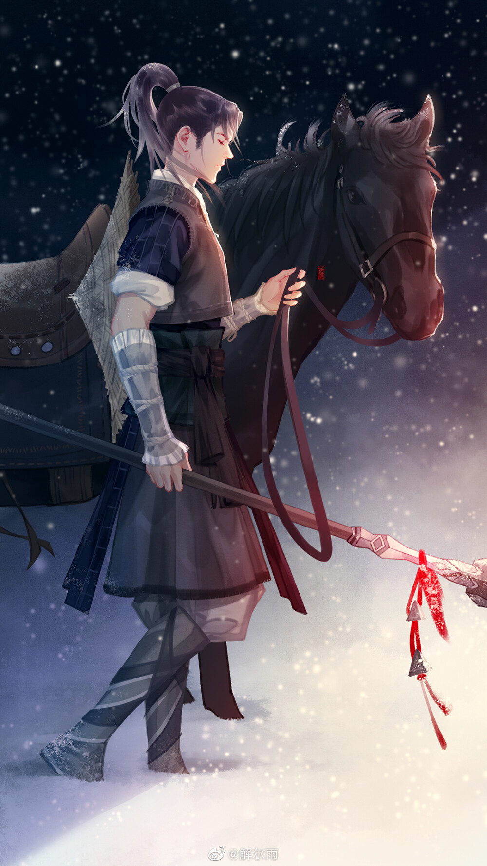 （古风美男）绘师：解尔雨