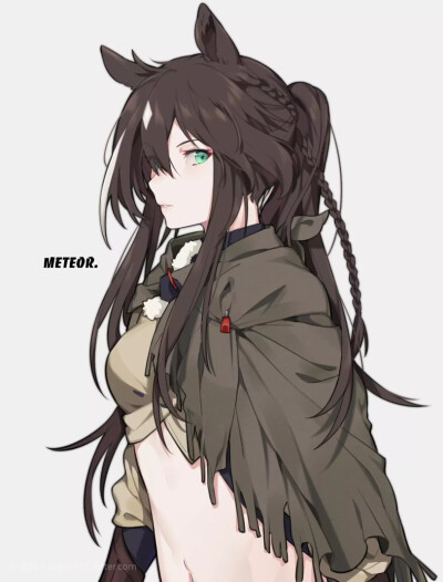 #明日方舟# 流星
【跃于风于阔森之中的守林人。】
画师：鹌鹑