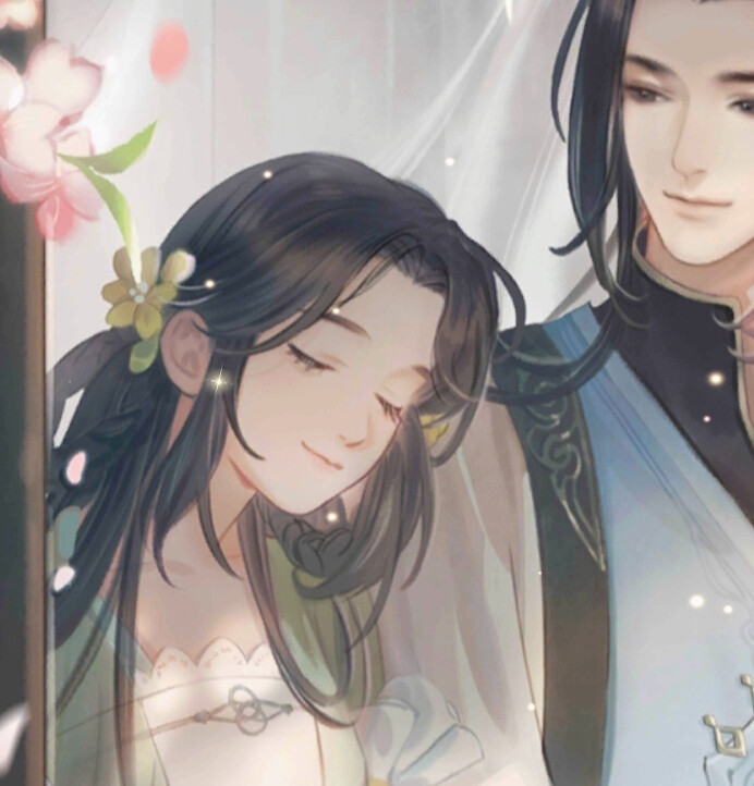 手游《遇见逆水寒》 原创截图 情侣头像 旅妹×叶问舟(竹马师兄)