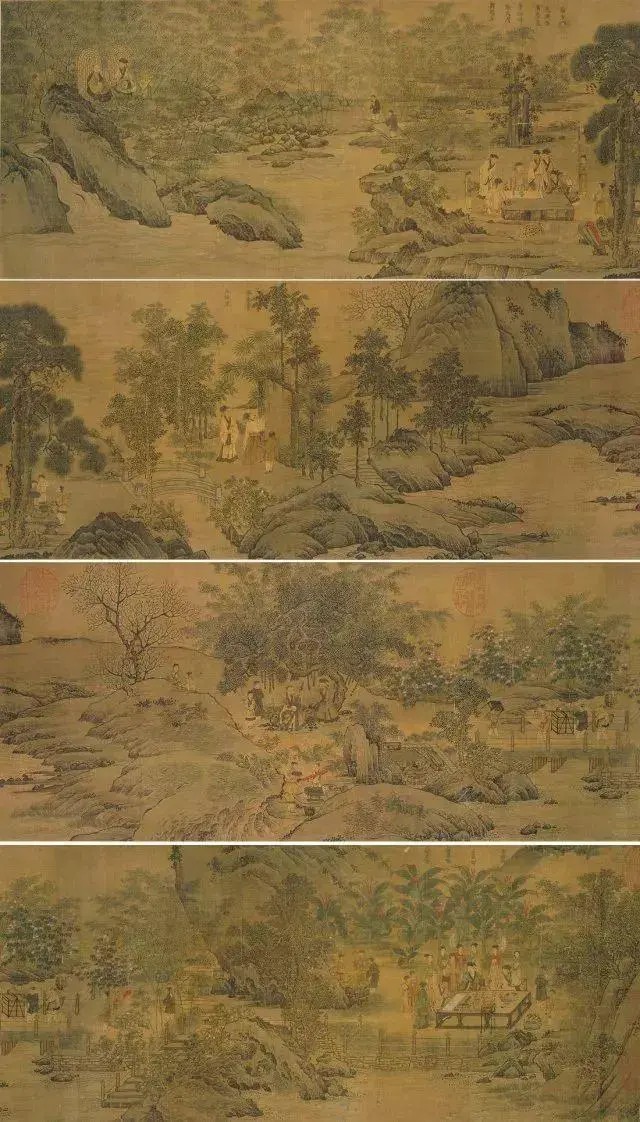 南宋刘松年西园雅集卷34191cm台北故宫博物院藏