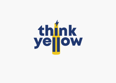 清新活力的Think Yellow柠檬水logo设计及包装设计 ​​​​ 