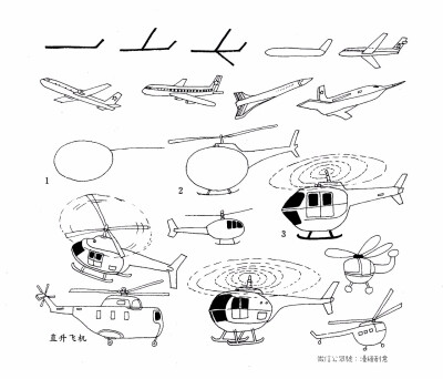 交通工具 车 简笔画 备课素材 海陆空