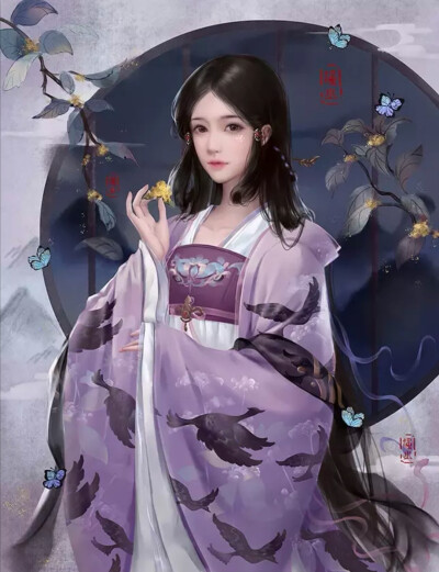 （古风美人）绘师：椰蓉白大福-w-