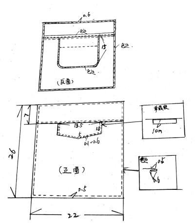 口袋款式图结构图