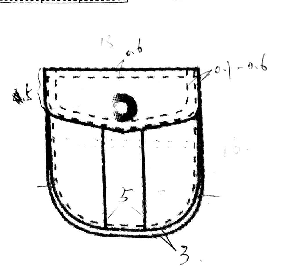 口袋款式图结构图
