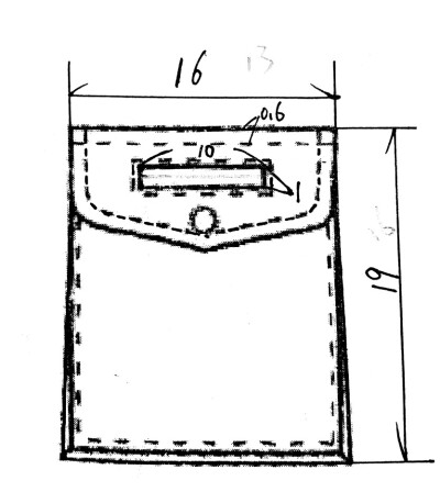 口袋款式图结构图