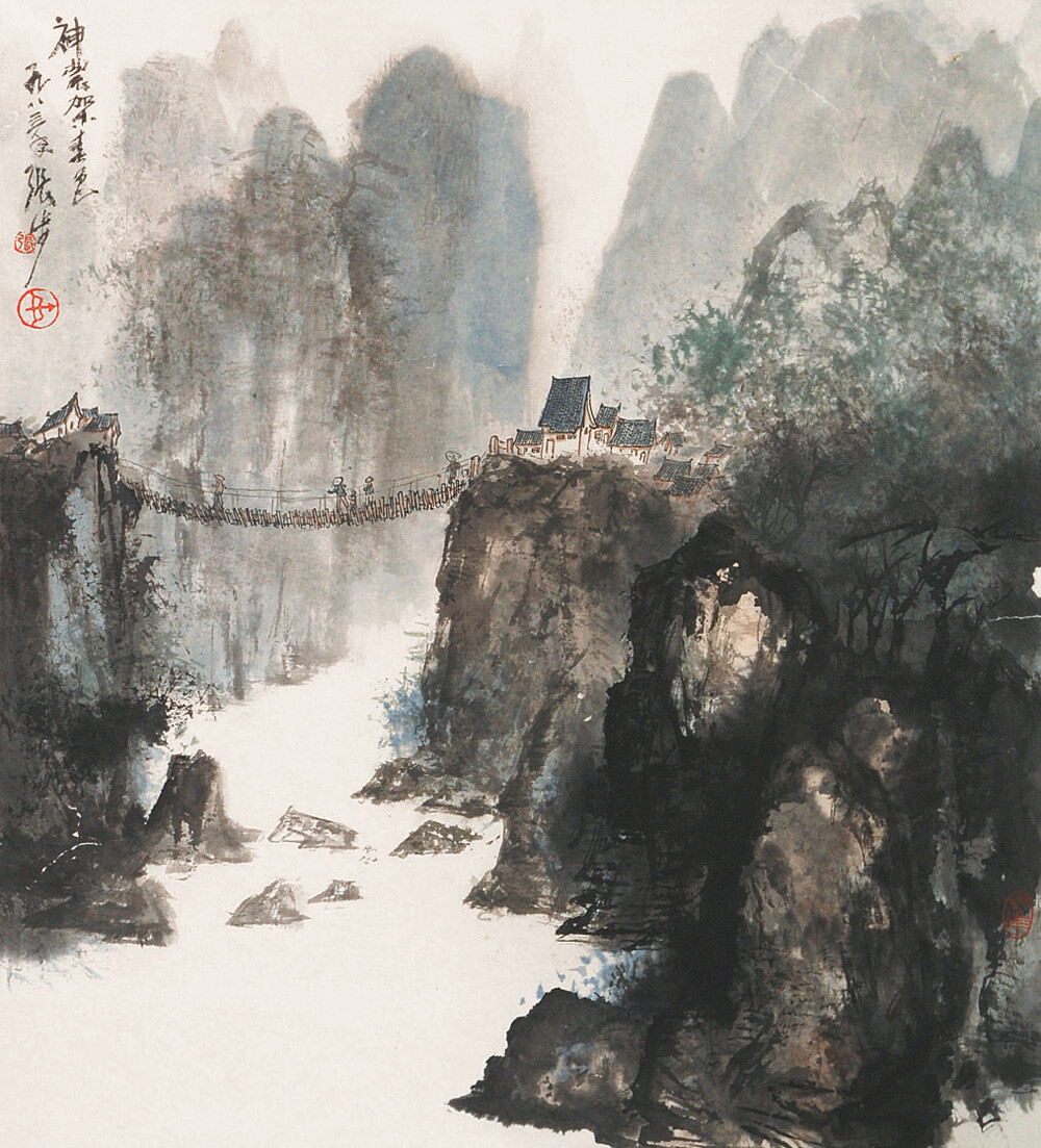 张步作品
张步，1958年进中央美术学院中国画系，从师李可染、蒋兆和、李苦禅、叶浅予等美术大师，1961年入该系山水画工作室，后又专门追随李可染先生学习山水画，跟随可染大师深入大自然写生和研修创作，成为少数几个入室弟子之一。1963年毕业后分配到工人日报社任美术编辑 。1975年调光明日报社任美术编辑组长 。1980年调北京画院，从事专门创作，现为一级美术师 。历任《工人日报》、《光明日报》美术编辑，《光明日报》美术编辑组组长，北京画院专业画家、副院长、中国河山画会第一任会长。旅居加拿大，为国际知名中国画家。