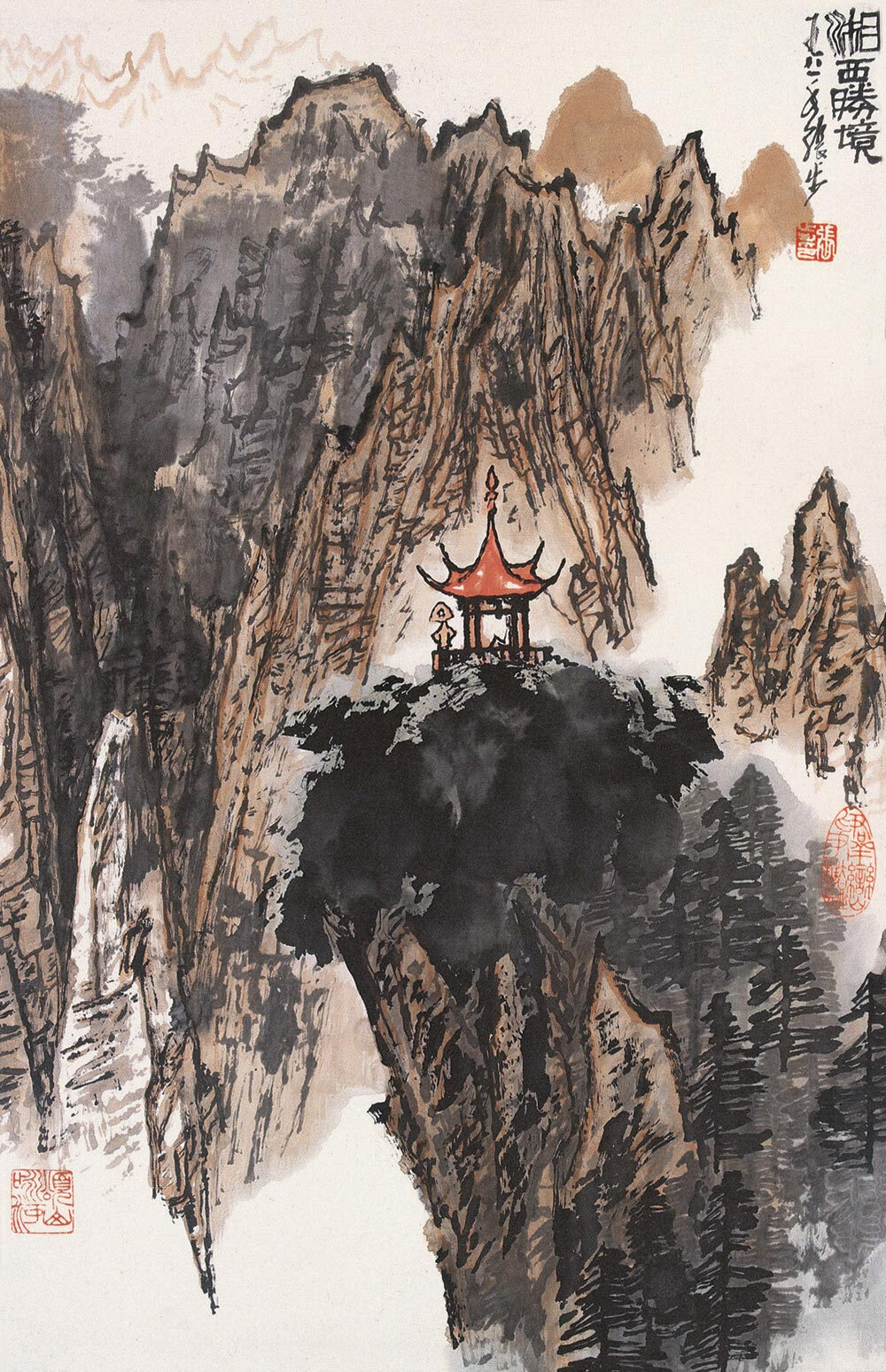 张步作品
张步，1958年进中央美术学院中国画系，从师李可染、蒋兆和、李苦禅、叶浅予等美术大师，1961年入该系山水画工作室，后又专门追随李可染先生学习山水画，跟随可染大师深入大自然写生和研修创作，成为少数几个入室弟子之一。1963年毕业后分配到工人日报社任美术编辑 。1975年调光明日报社任美术编辑组长 。1980年调北京画院，从事专门创作，现为一级美术师 。历任《工人日报》、《光明日报》美术编辑，《光明日报》美术编辑组组长，北京画院专业画家、副院长、中国河山画会第一任会长。旅居加拿大，为国际知名中国画家。