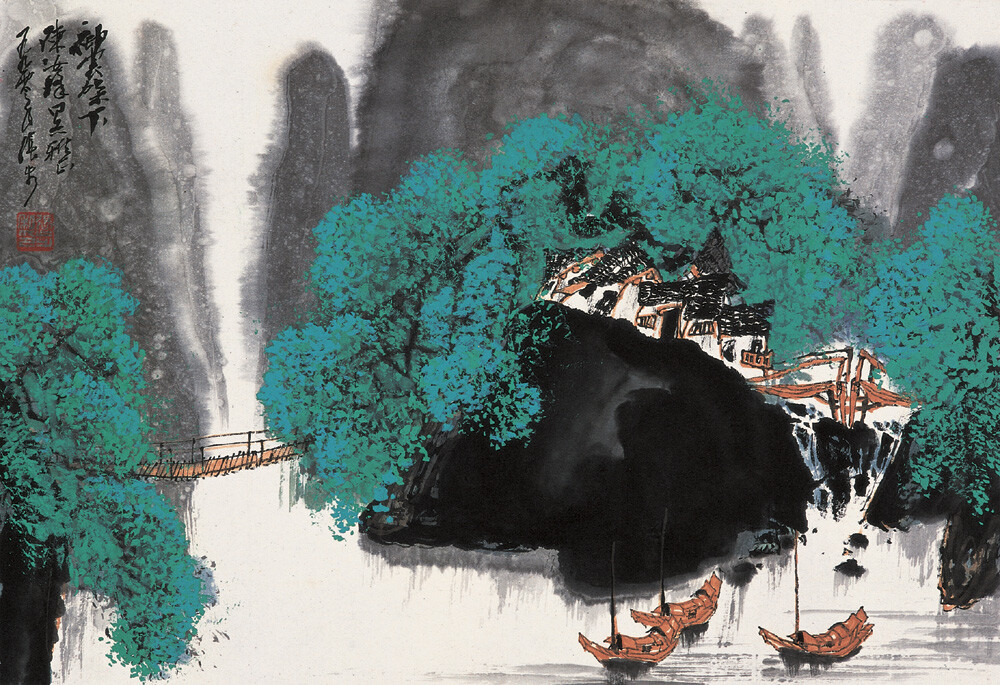 张步作品
张步，1958年进中央美术学院中国画系，从师李可染、蒋兆和、李苦禅、叶浅予等美术大师，1961年入该系山水画工作室，后又专门追随李可染先生学习山水画，跟随可染大师深入大自然写生和研修创作，成为少数几个入室弟子之一。1963年毕业后分配到工人日报社任美术编辑 。1975年调光明日报社任美术编辑组长 。1980年调北京画院，从事专门创作，现为一级美术师 。历任《工人日报》、《光明日报》美术编辑，《光明日报》美术编辑组组长，北京画院专业画家、副院长、中国河山画会第一任会长。旅居加拿大，为国际知名中国画家。