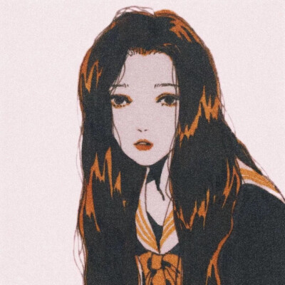 头像 动漫 插画 另类 独特 少女哇 画师：阿莘