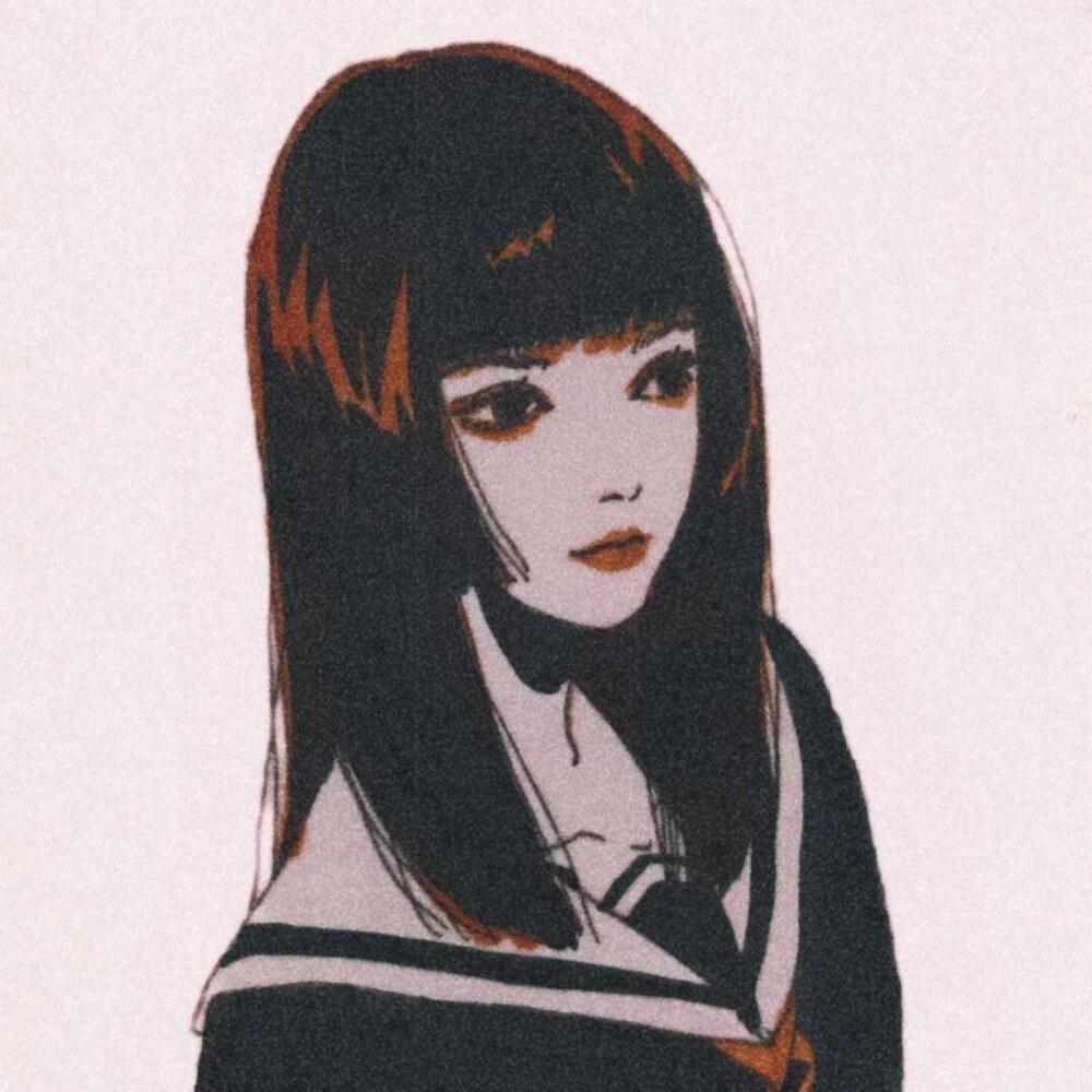 头像 动漫 插画 另类 独特 少女哇 画师：阿莘