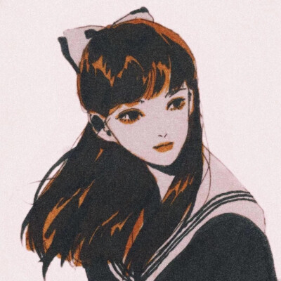 头像 动漫 插画 另类 独特 少女哇 画师：阿莘