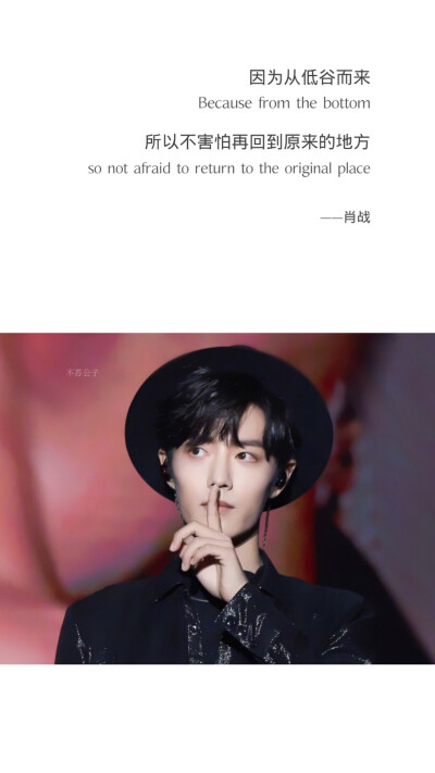 肖战 图片转自微博@不苏公子