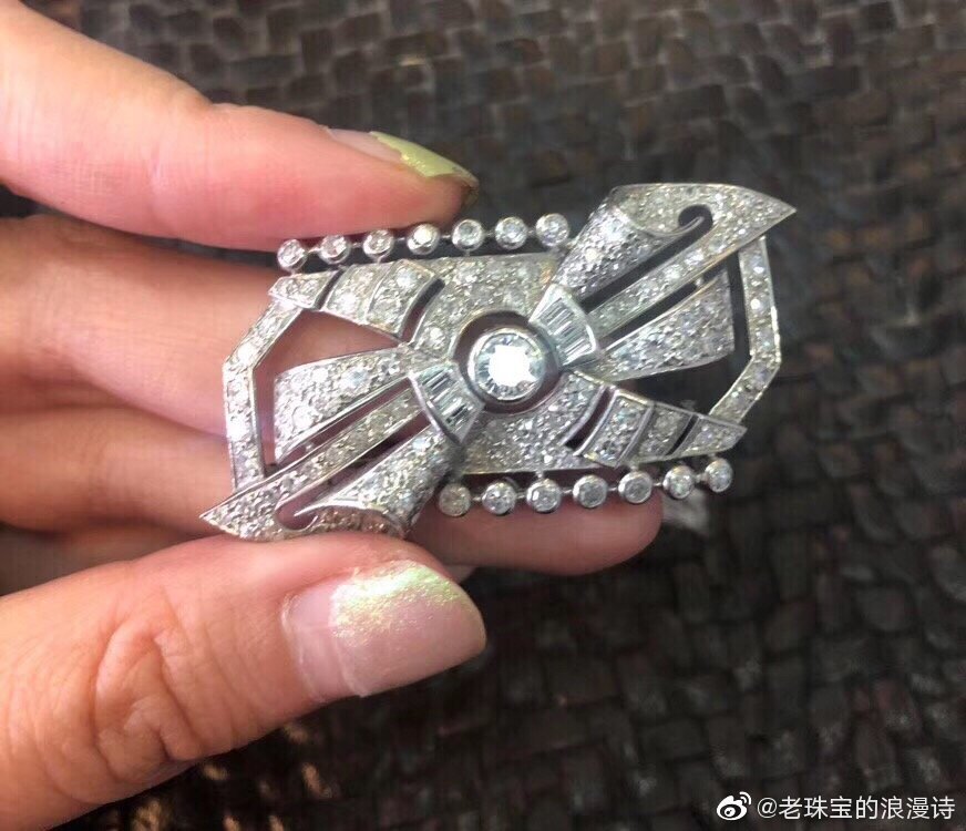 art deco 时代 钻石 铂金 古董珠宝