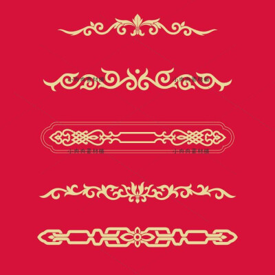 中国风中式古典花卉图腾纹理门匾贺卡边框图案矢量设计素材ai474