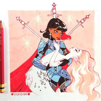 小清新马克笔手绘
画师：vicki sigh