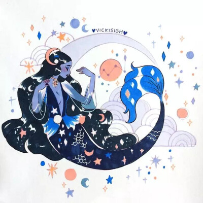 小清新马克笔手绘
画师：vicki sigh