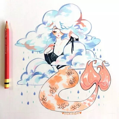 小清新马克笔手绘
画师：vicki sigh