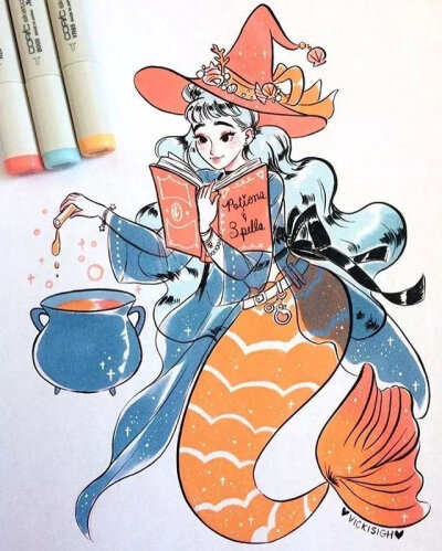 小清新马克笔手绘
画师：vicki sigh